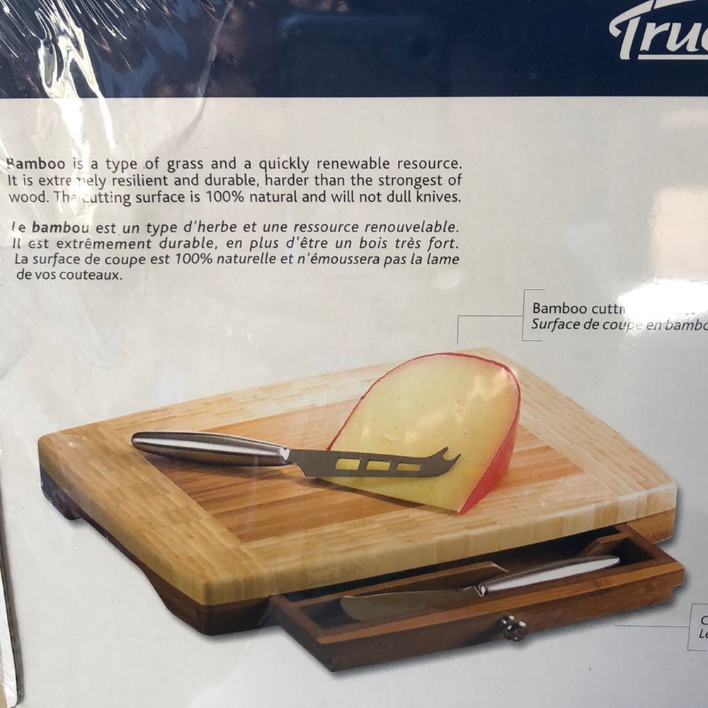 🆕 Trudeau Cheese Serving Set Bamboo Sealed - Picture 3 of 8